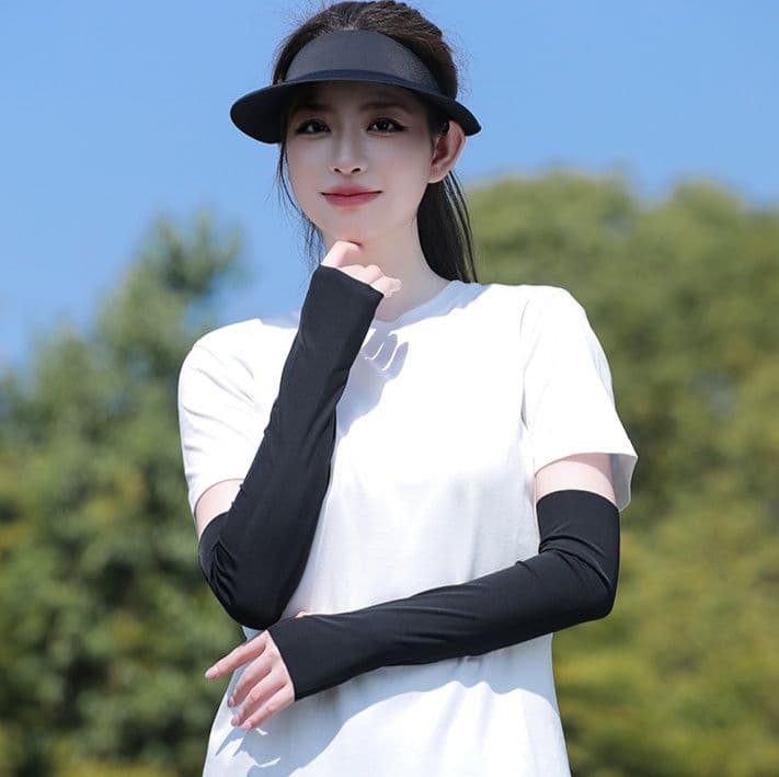 日焼け対策グッズ 涼感素材の滑らか肌触りアームカバー