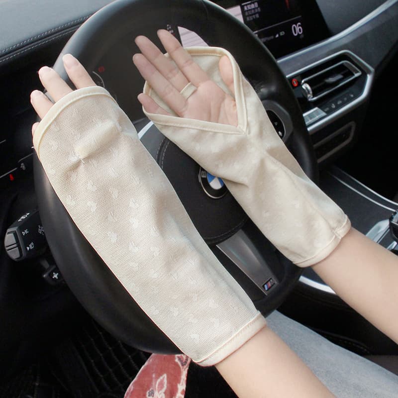 日焼け対策グッズ 指先すっきり運転快適アームカバー