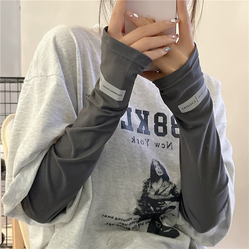 日焼け対策グッズ 冷感アームカバー フェイスマスク一体型 紫外線対策