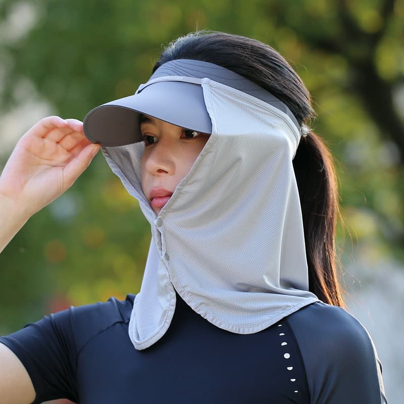 日焼け対策グッズ 首元まで守る サンガードバイザー
