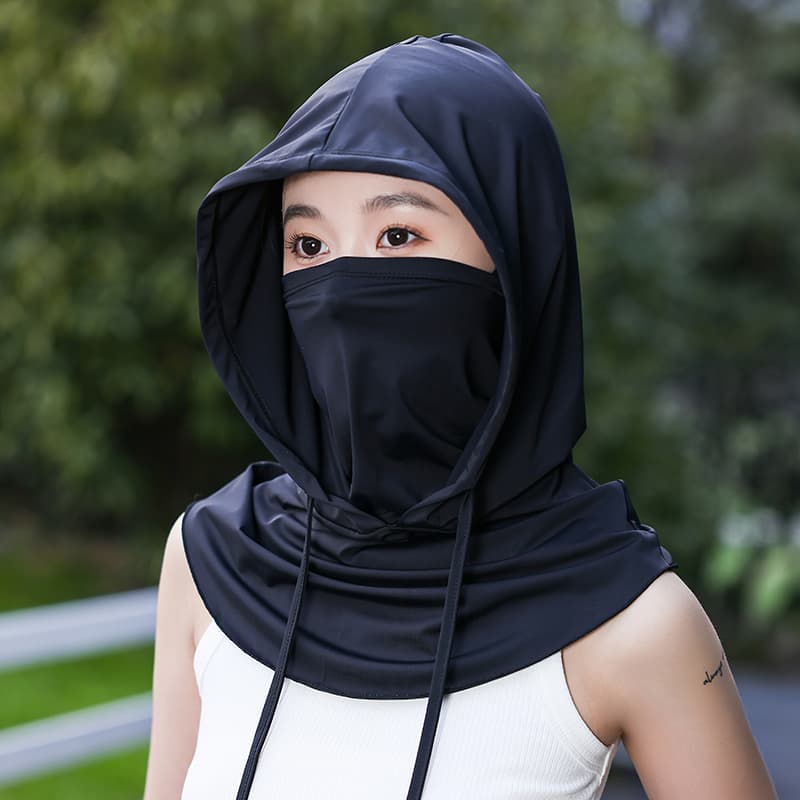 日焼け対策グッズ 全方位フェイスガードフード