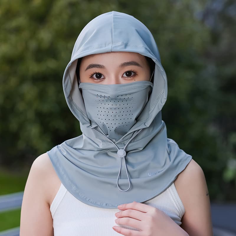 日焼け対策グッズ 全方位フェイスガードフード