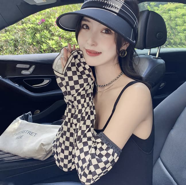 日焼け対策グッズ 二〇二四年新作 女性用紫外線対策アームカバー ロング丈冷感手袋